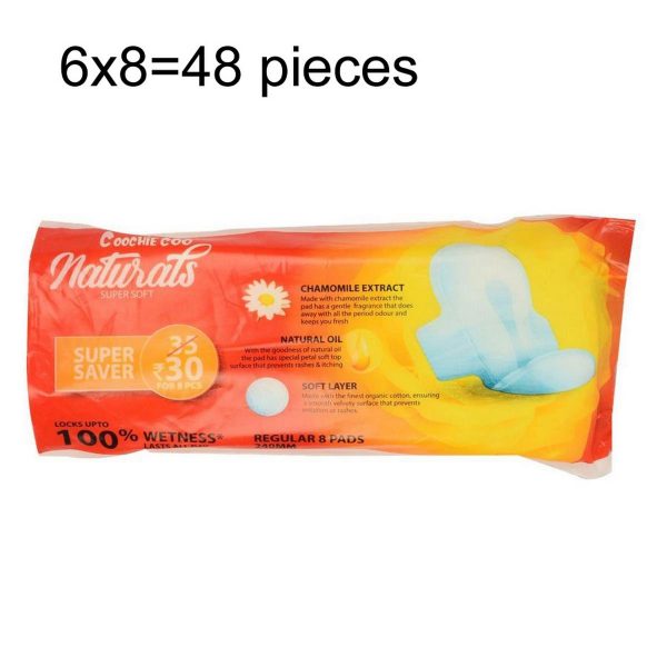 Coochie Coo Naturals Super Soft Sanitary Pad 48 Pieces 1