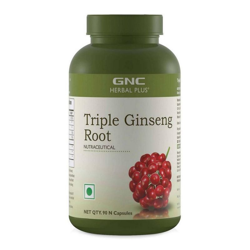 GNC Herbal Plus Triple Ginseng Root – 90 Capsules 1