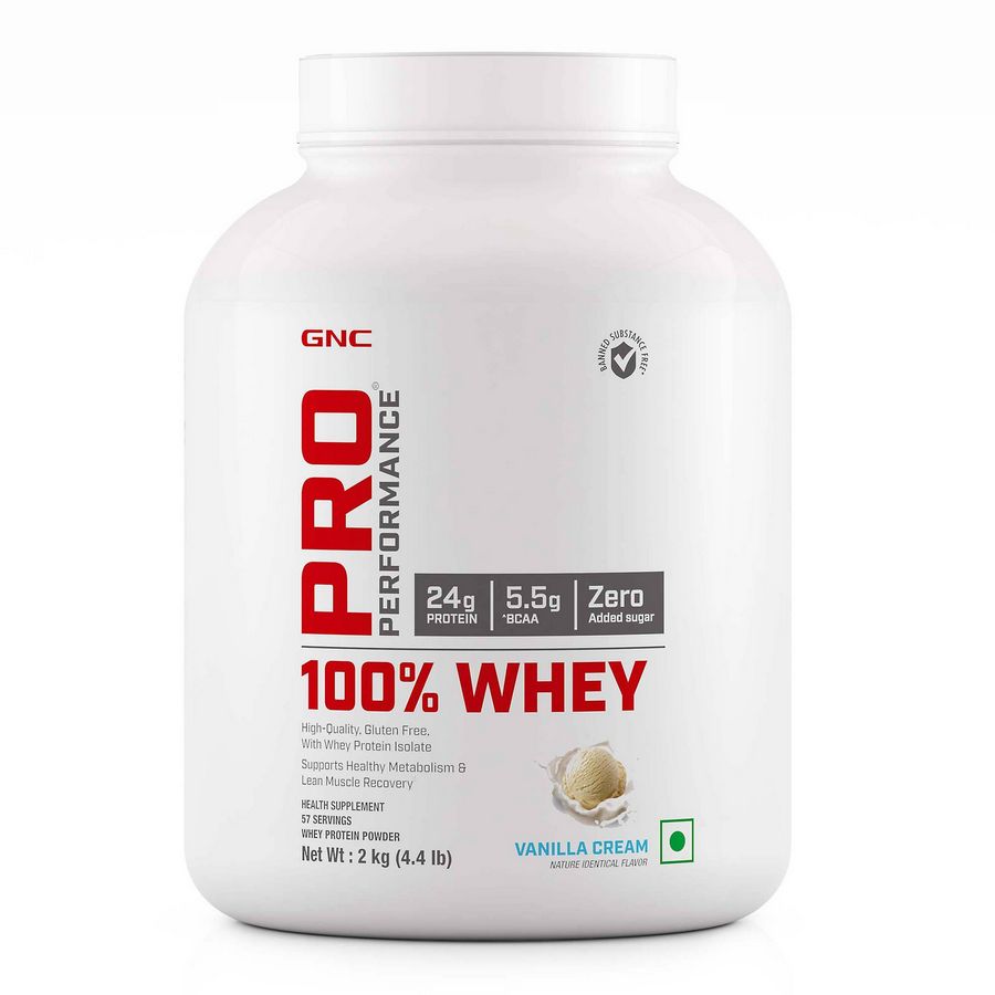 GNC 100% Whey Protein – 2 kg (Vanilla Cream)