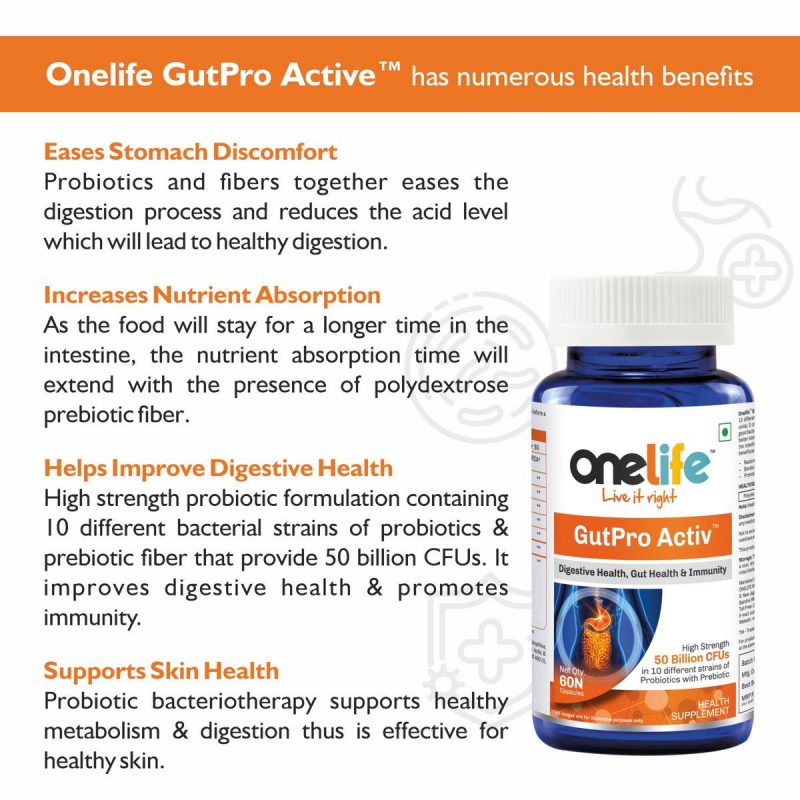 Onelife Gut Pro Active Digestive Health 60 Capsules 4