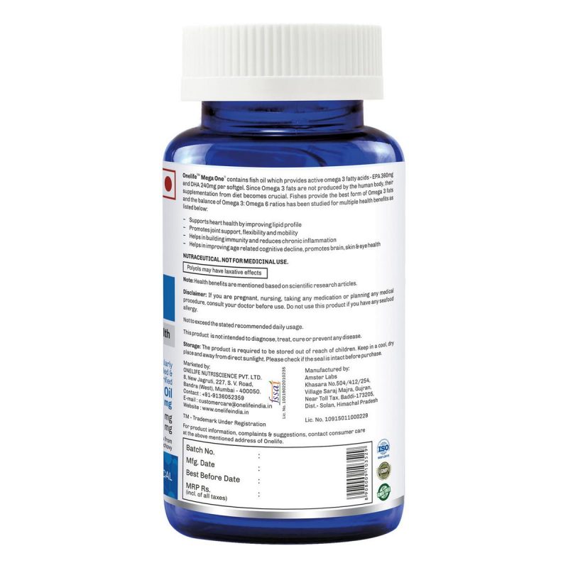Onelife Mega One Purified Fish Oil 1000mg 3