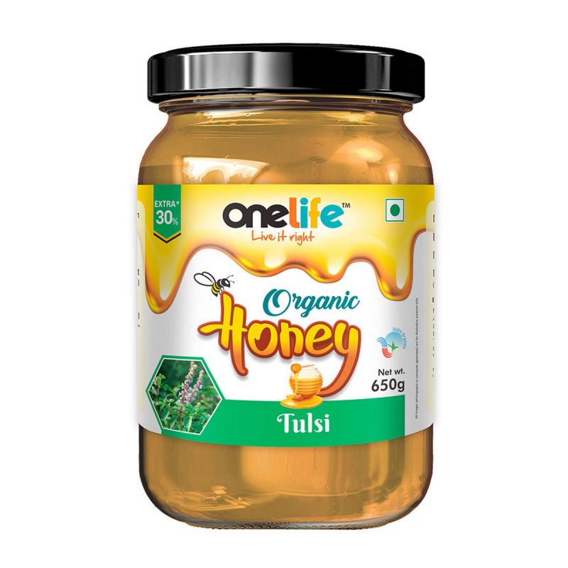Onelife Organic Honey Tulsi 650gm no added flavour or colour Onelife Organic Honey Tulsi 650gm no added flavour or colour 1