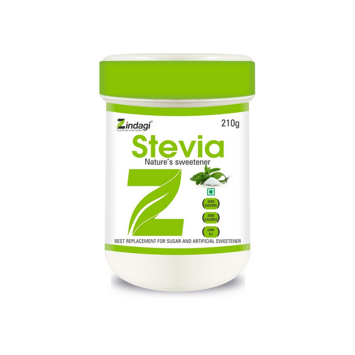 ZINDAGI Stevia powder-Natural Sweetener-Stevia extract powder (210gm)