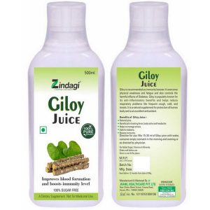 Zindagi Pure Triphala Juice 500 ml pack of 2 Zindagi Giloy Juice For Building Immunity 500 ml