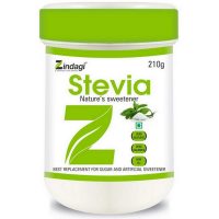 Zindagi Fosstevia Natural sweetener extract 10 ml each Zindagi Stevia powder Natural Sweetener Stevia extract powder 210 gm