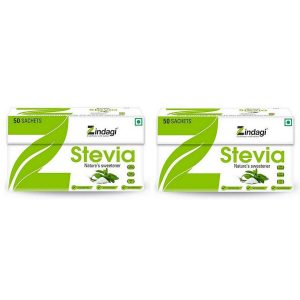 Zindagi Stevia powder extract 400 gm Zindagi Stevia sachets sugarfree sweetener 50 sachets
