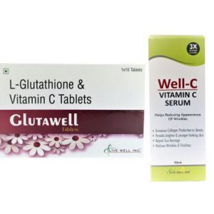 Combo Glutawell Well C serum 1