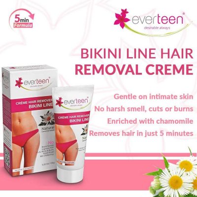 Everteen Bikini Line Hair Remover Crème 100gm Everteen Bikini Line Hair Remover Creme Natural for Women1