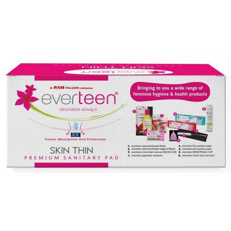 Everteen SKIN THIN Premium XL Sanitary Pads for Protection During Periods in Women 40 Pads 28mm 2