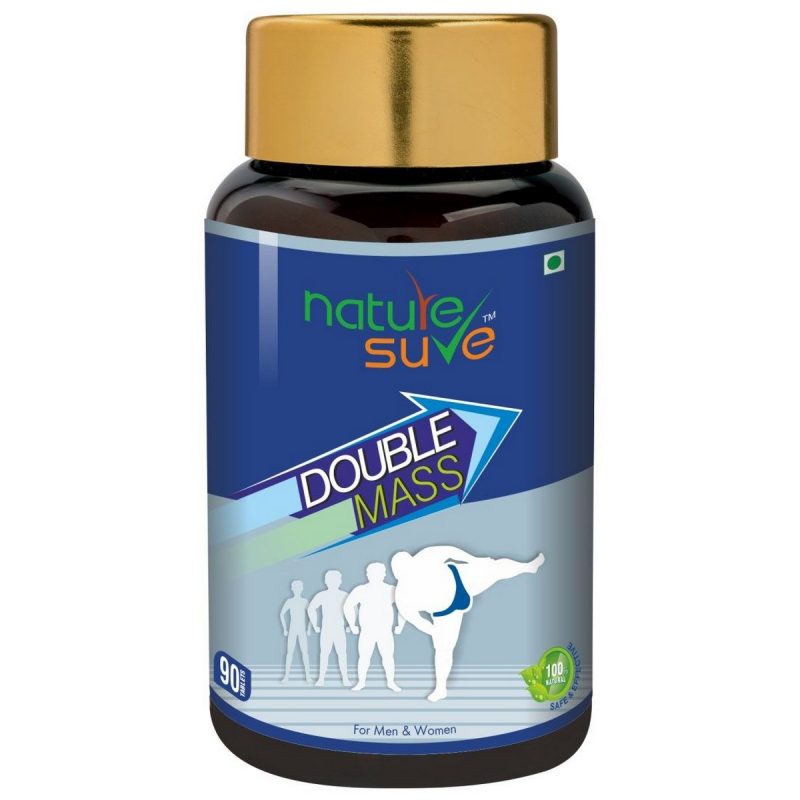 Nature Sure Double Mass Tablets for Weight Gain in Men and Women 1 Pack 90 Tablets1