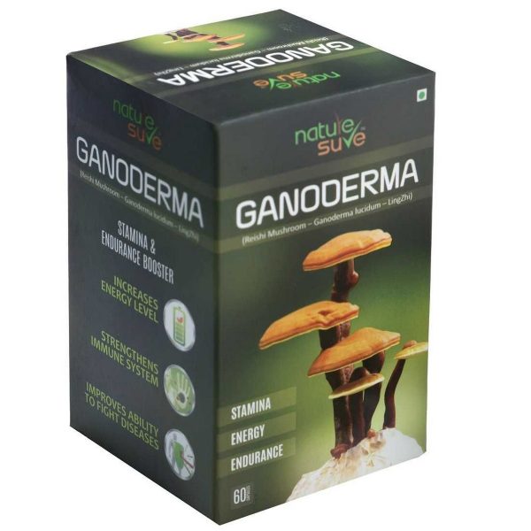 Nature Sure Ganoderma LingZhi Reishi Mushroom Capsules for Stamina in Men and Women