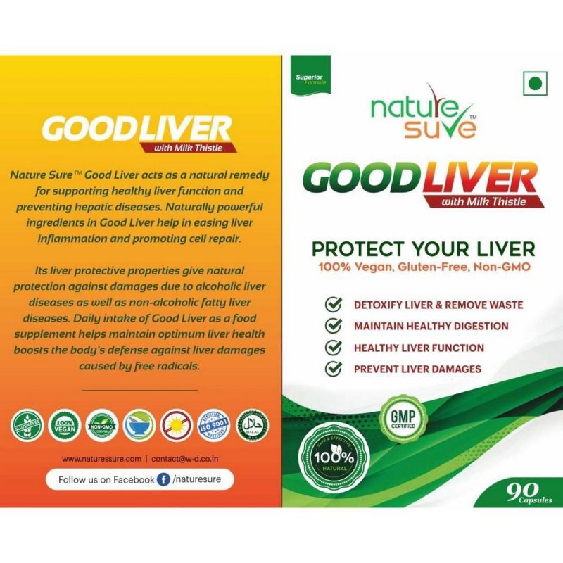 Nature Sure Good Liver Capsules with Milk Thistle for Natural Protection against Fatty Liver 2