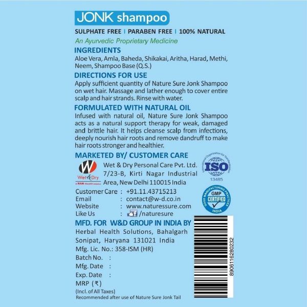 Nature Sure Jonk Shampoo Hair Cleanser for Men and Women 1 Pack 300ml2