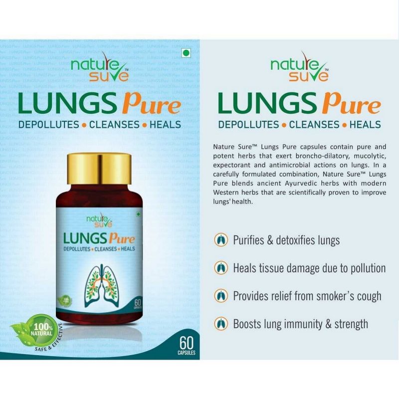 Nature Sure Lungs Pure Capsules for Respiratory Health in Men and Women 1 Pack 60 Capsules4