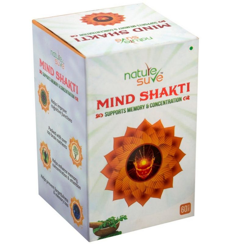 Nature Sure Mind Shakti Tablets for Memory and Concentration in Men and Women 1 Pack 60 Tablets1