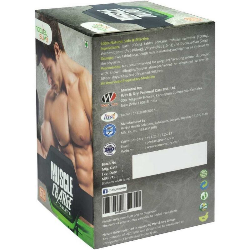 Nature Sure Muscle Charge Tablets for Strength and Protein Absorption 1 Pack 60 Tablets2