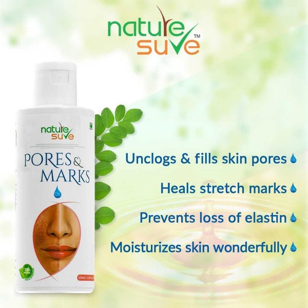 Nature Sure Pores and Marks Oil for Enlarged Pores and Stretch Marks in Men and Women 1 Pack 100ml3