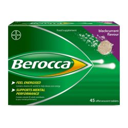 Berocca Blackcurrant Flavour 45 Sugar Free Effervescent Tabs
