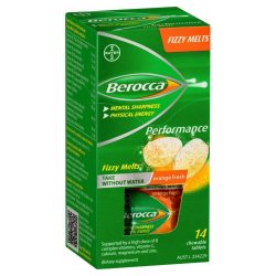Berocca Multivitamins Orange Flavor 45 Effervescent Tablets Sugar Free