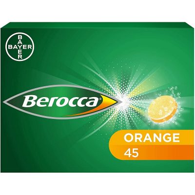 Bayer Berocca Performance Effervescent Orange Flavour 15 Tablets Berocca Multivitamins Orange Flavor 45 Sugar Free Effervescent Tabs