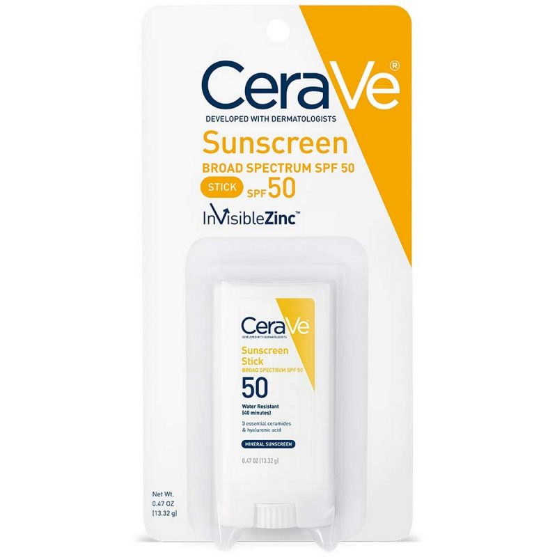 Cerave Sunscreen Stick Spf 50 Mineral Sunscreen 047 Ounce CeraVe Sunscreen Stick SPF 50 l 047 Ounce l Mineral Sunscreen For Kids Adults