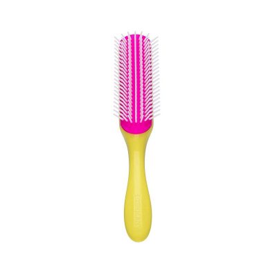 Denman D3 7 Row Styler Honolulu Yellow With Hot Pink Pad