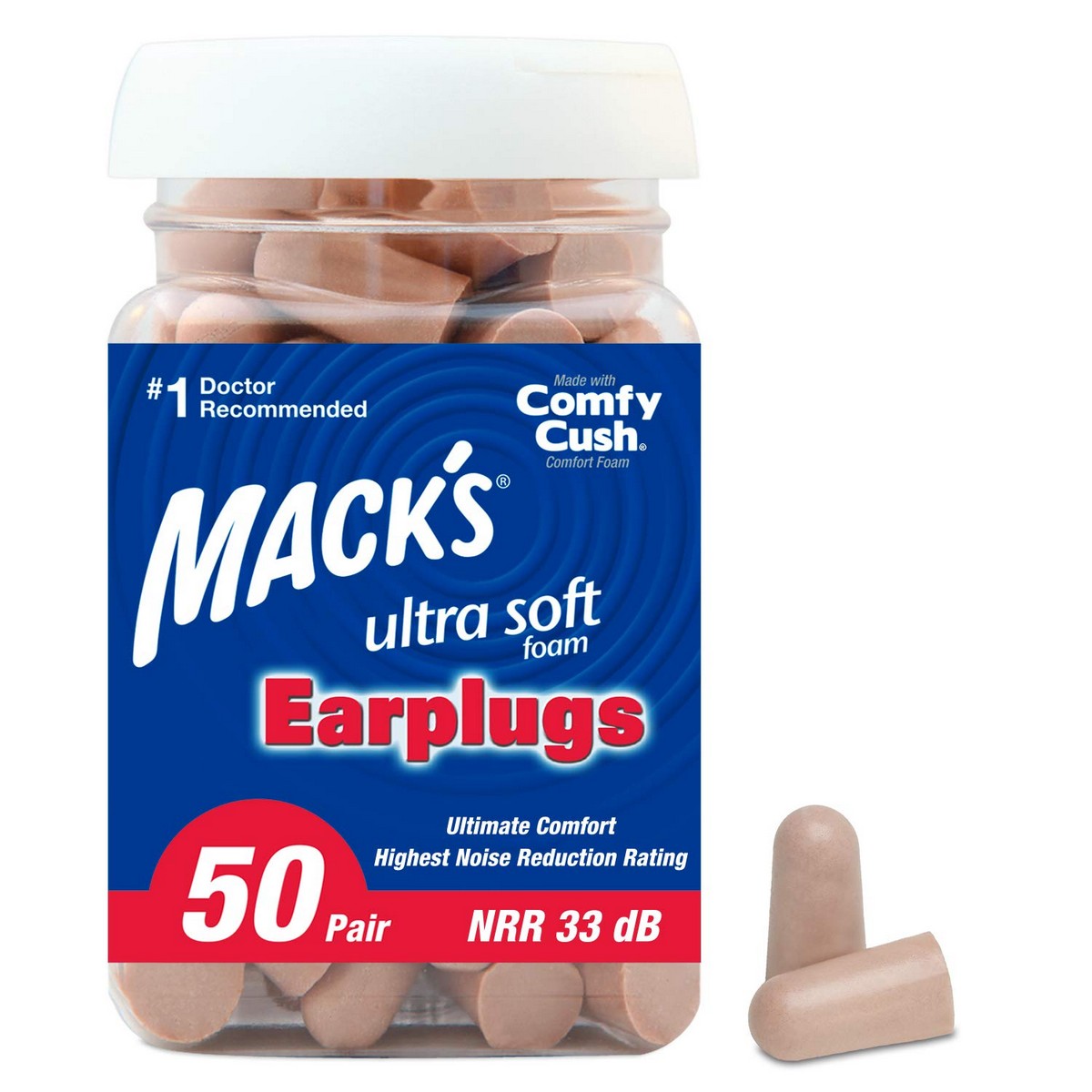 MackS Ear Care Ultra Soft Foam Earplugs 50 Count  MackS Ear Care Ultra Soft Foam Earplugs 50 Count