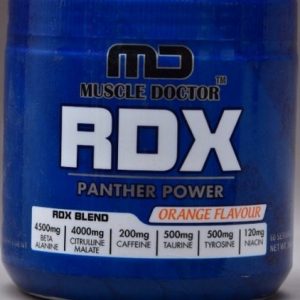 Best Pre Work Out Powders Near Me Health and Nutrition Muscle Doctor RDX 60 servings300gmOrange