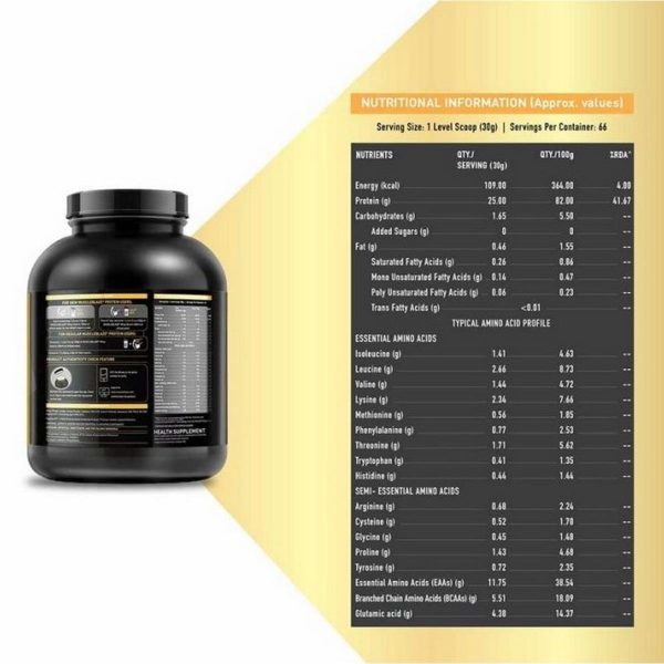 MuscleBlaze Whey Gold 100 Whey Protein Isolate 8 1