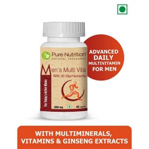 Multivitamins Tablets for Good Health Health and Nutrition PURE NUTRITION Mens Multi Vita 60 Tabs Pet Bottle 1