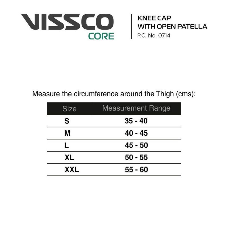 Vissco Core Knee Cap with Open Patella – Medium 4