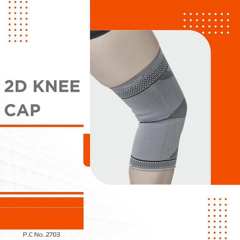 Vissco Knee Support Stretchable 2D Knee Cap for Pain Relief and Injury 6