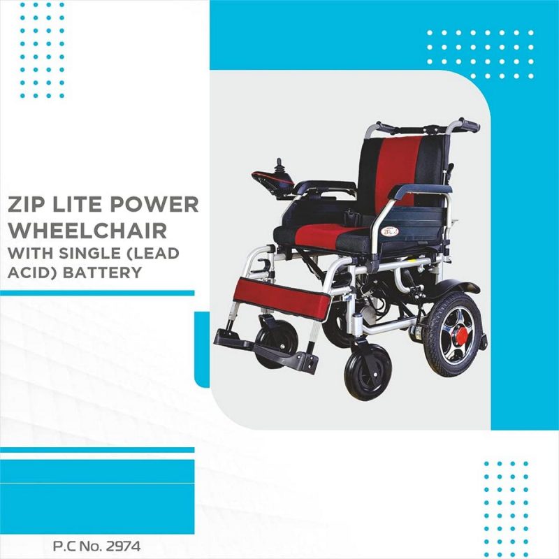 Vissco Zip Lite Power Wheelchair with Single Battery 6