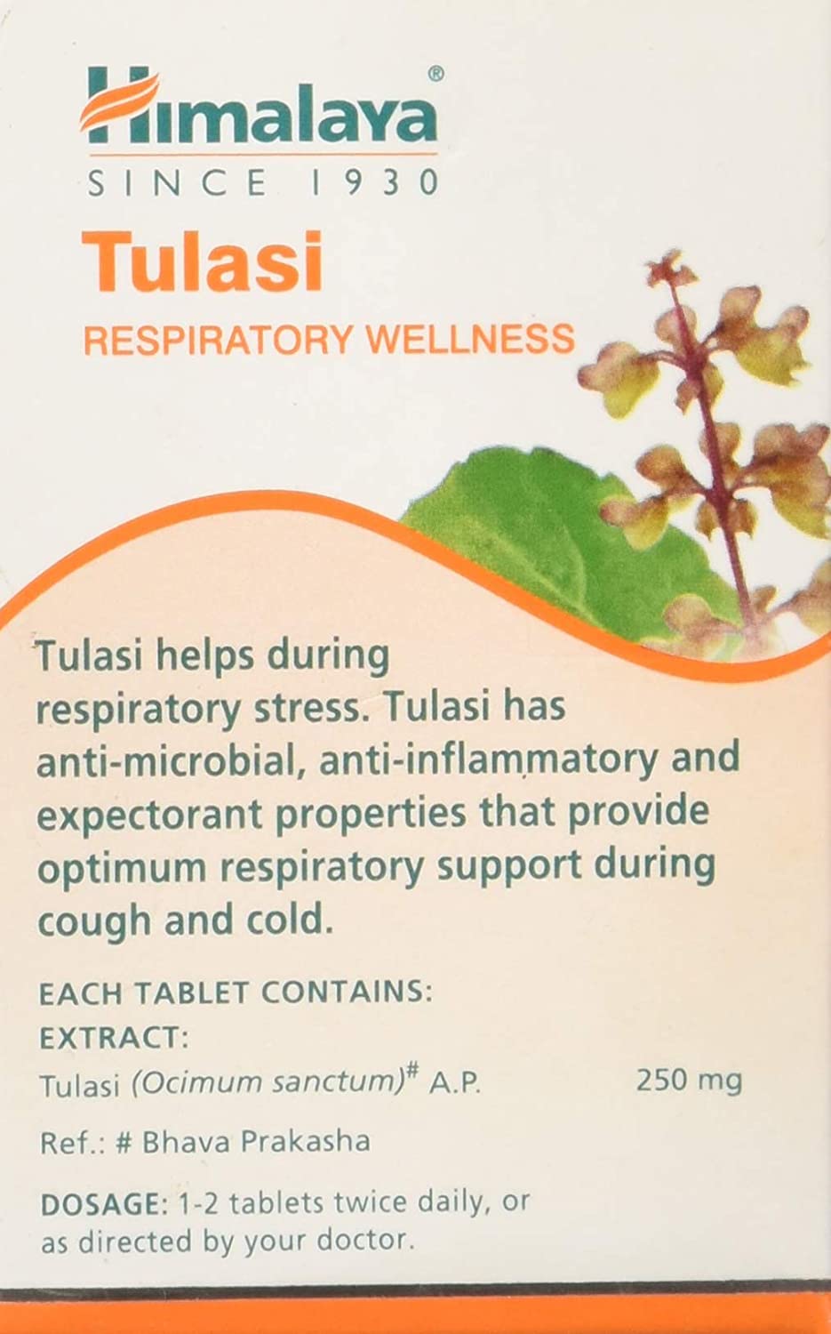 Himalaya Tulasi Respiratory Wellness Holy Basil Relieves cough and