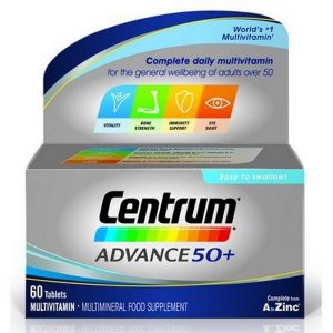MultiVitamins For Basic Health Online Health and Nutrition Centrum Advance Adults 50 60 Tablets