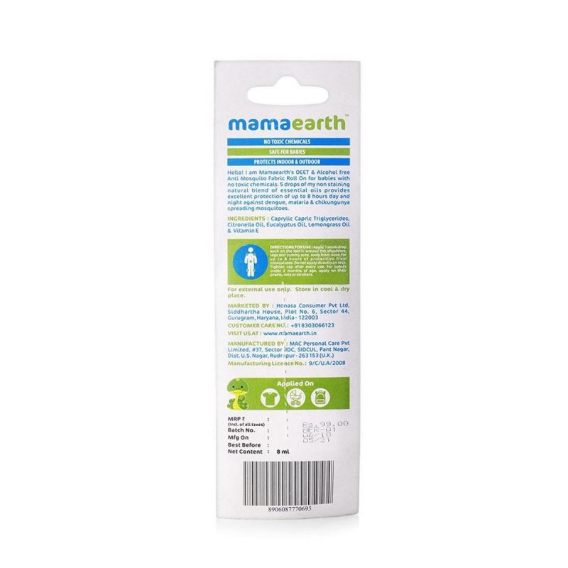 Mamaearth Anti Mosquito Fabric Roll On 8 ml 8