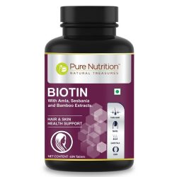 PURE NUTRITION PNO Biotin 60 Tabs HDPE Bottle 1