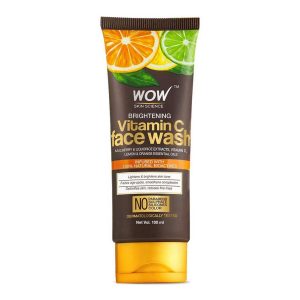 WOW Skin Science Brightening Vitamin C Face Wash 100 ml  WOW Skin Science Brightening Vitamin C Face Wash  No Parabens Sulphate Silicones Color 100mL