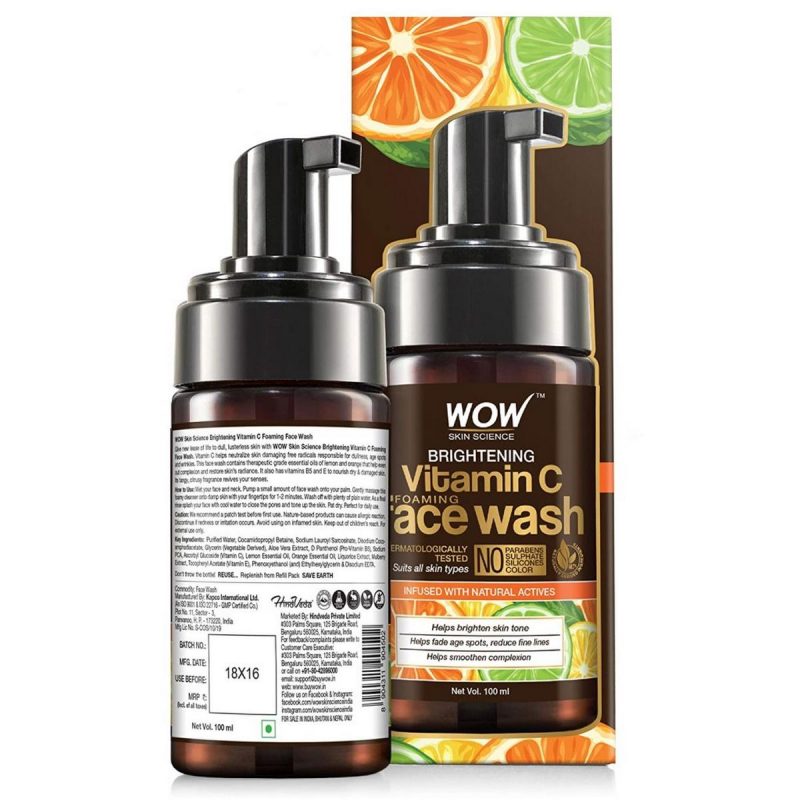 WOW Skin Science Vitamin C Foaming Face Wash 100 ml 3