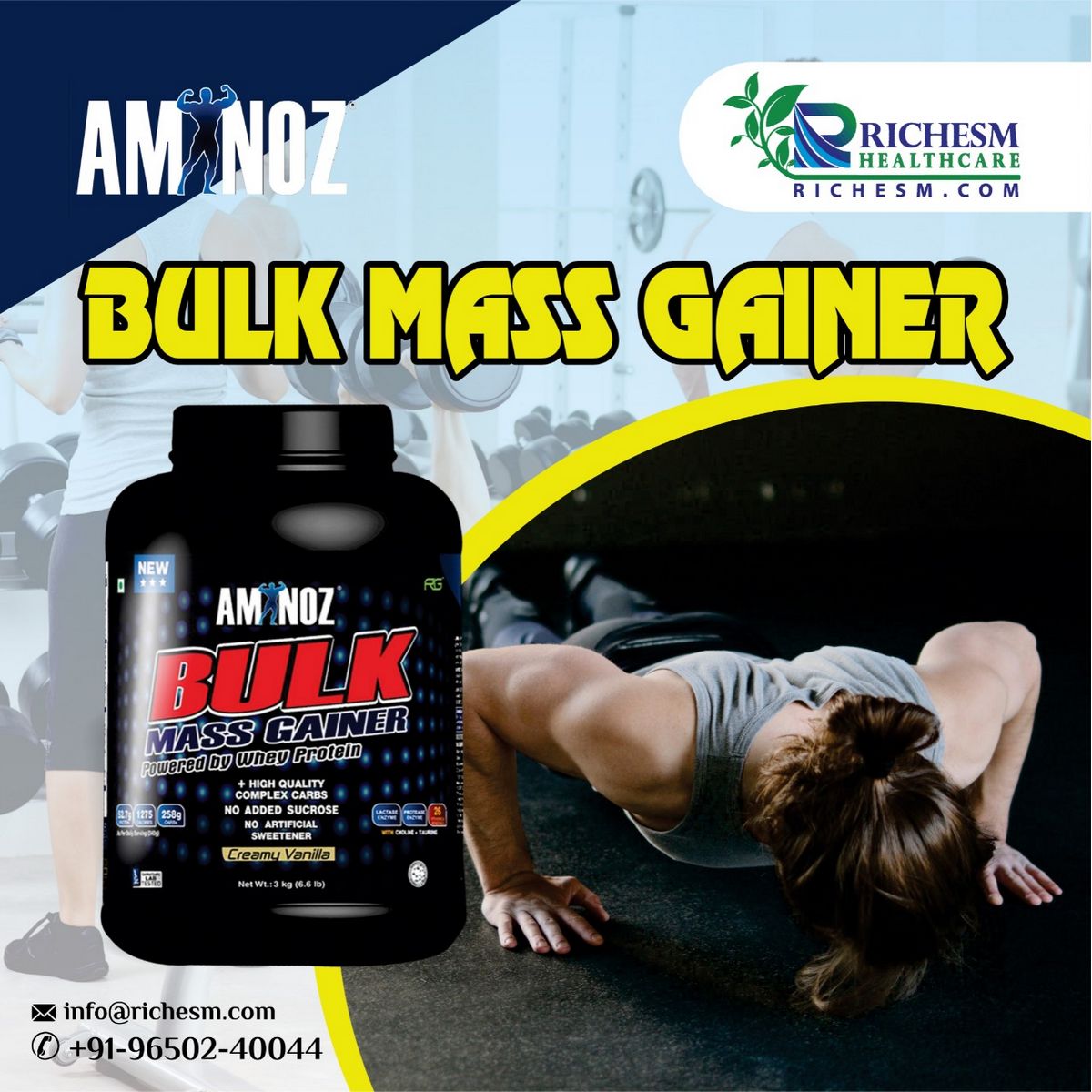 Build Desirable Muscle with Bulk Mass Gainer