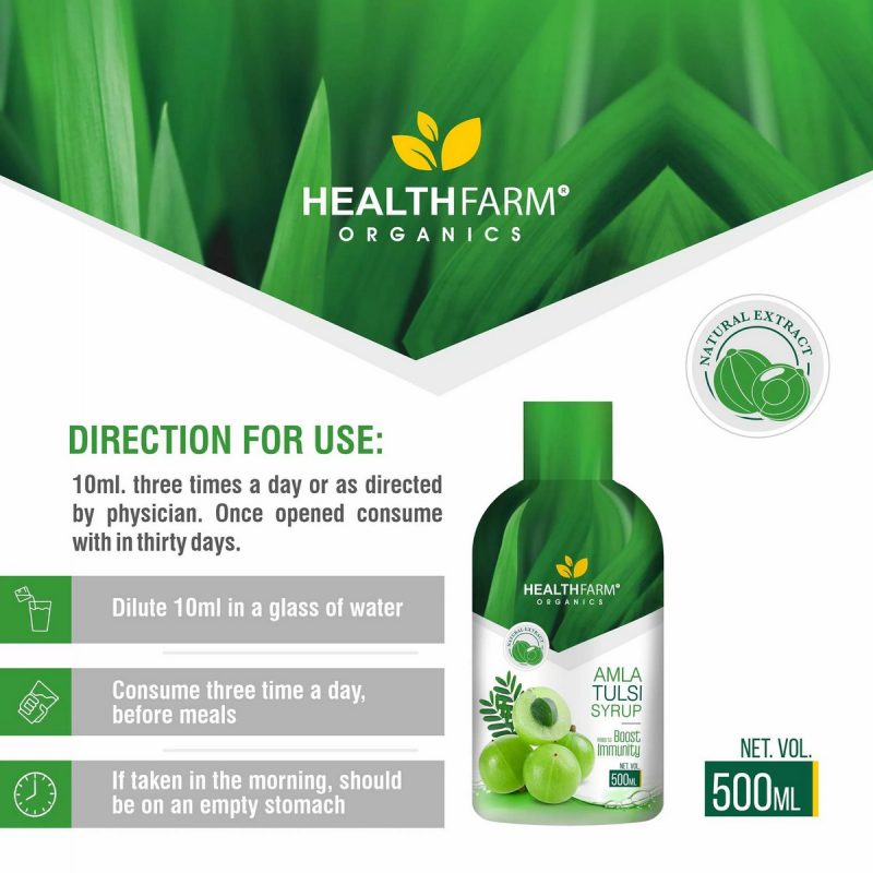 Healthfarm Amla Tulsi Syrup Immunity Booster 500 Ml 3
