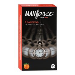 Manforce 3 in 1 Condoms Overtime Orange Flavoured 10 Pieces 1