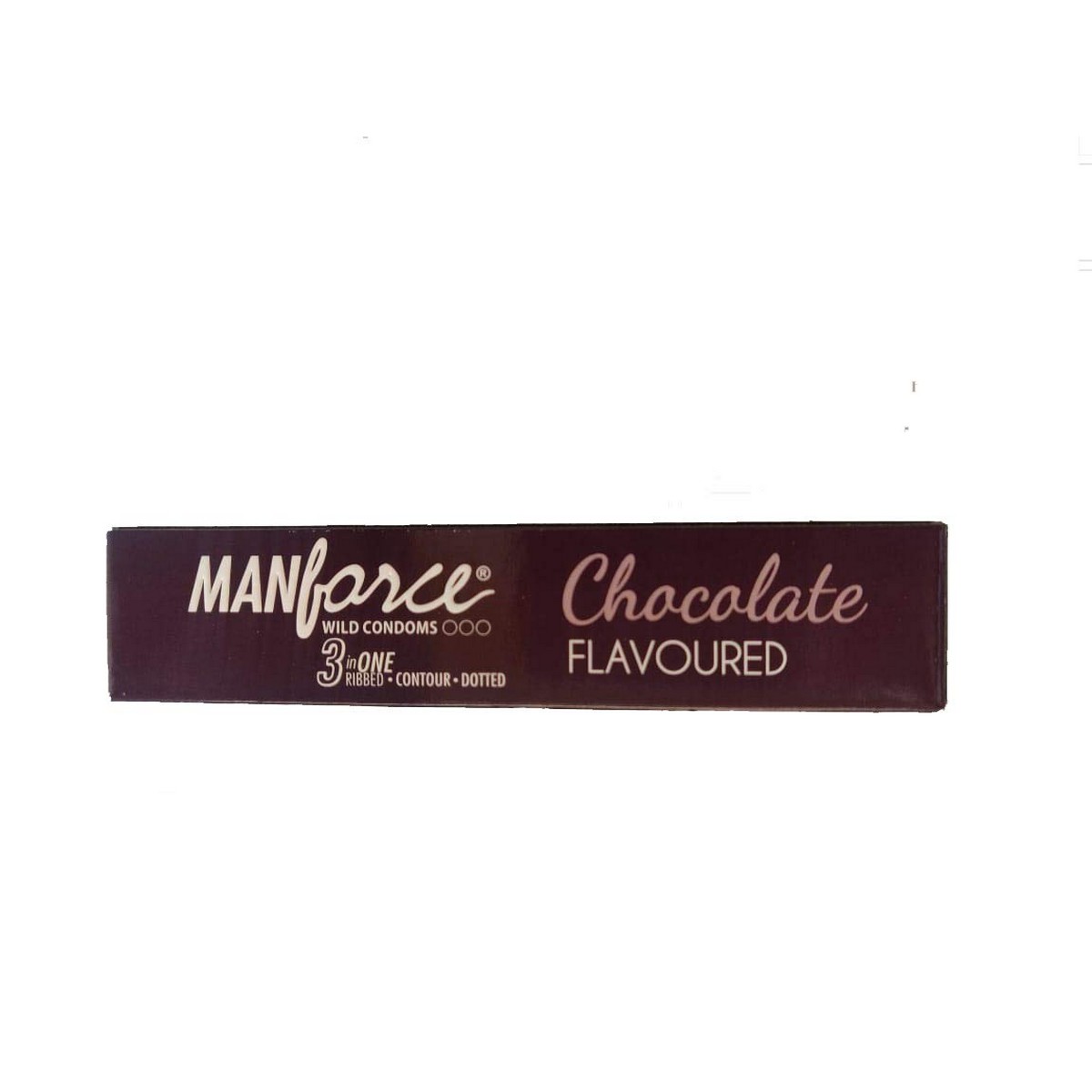 MANFORCE 3 in 1 Wild Condoms (Ribbed, Contour, Dotted), Chocolate