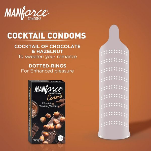 Manforce Cocktail Condoms with Dotted Rings 10 Pieces 4