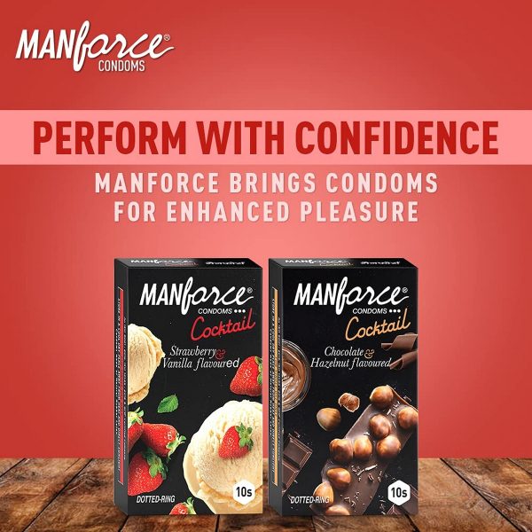 Manforce Cocktail Condoms with Dotted Rings Combo Pack 10 Pieces Pack of 2 5