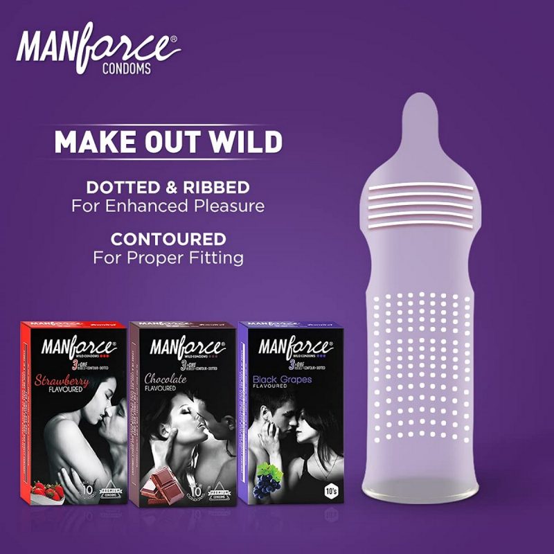 Manforce Condoms Combo Pack Assorted Flavours 10 Pieces Pack of 9 7
