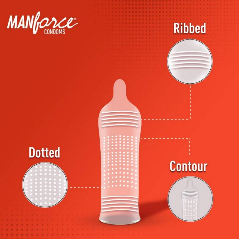 Manforce Extra Dotted OVERTIME ORANGE STAMINA Flavoured Condom Set Of 2 20 PS 3
