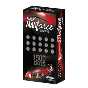 Manforce More Long Lasting Extra Dotted Condoms  Set Of 4 40 Condoms  Manforce Litchi Flavoured 1500 Dots Combo 6 Condoms Set of 6 60 S 1