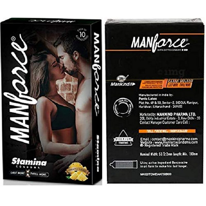 Manforce More Long Lasting Extra Dotted Condoms Set Of 4 40 Condoms 2