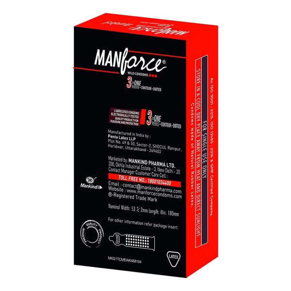 Manforce Overtime Pineapple Litchi and Grape Flavoured Condoms 30 Pieces Pack of 3 2